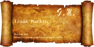 Izsák Martin névjegykártya